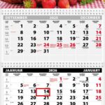 Seinakalender TRIO EXTRA, avatud mõõt 297x640mm (PILT nr. 10) 00319/40514