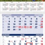 Seinakalender TRIO, avatud mõõt 297x630mm (PILT nr. 2) 00321/40220