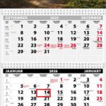 Seinakalender TRIO EXTRA, avatud mõõt 297x640mm (PILT nr. 7) 00319/40511