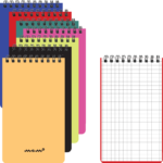 Märkmeplokk spiraalköites üleval A6 MEMO ruuduline värvivalik 60 lehte