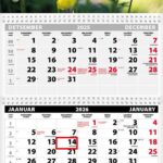 Seinakalender TRIO EXTRA, avatud mõõt 297x640mm (PILT nr. 8) 00319/40512