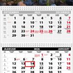 Seinakalender TRIO EXTRA, avatud mõõt 297x640mm (PILT nr. 9) 00319/40513