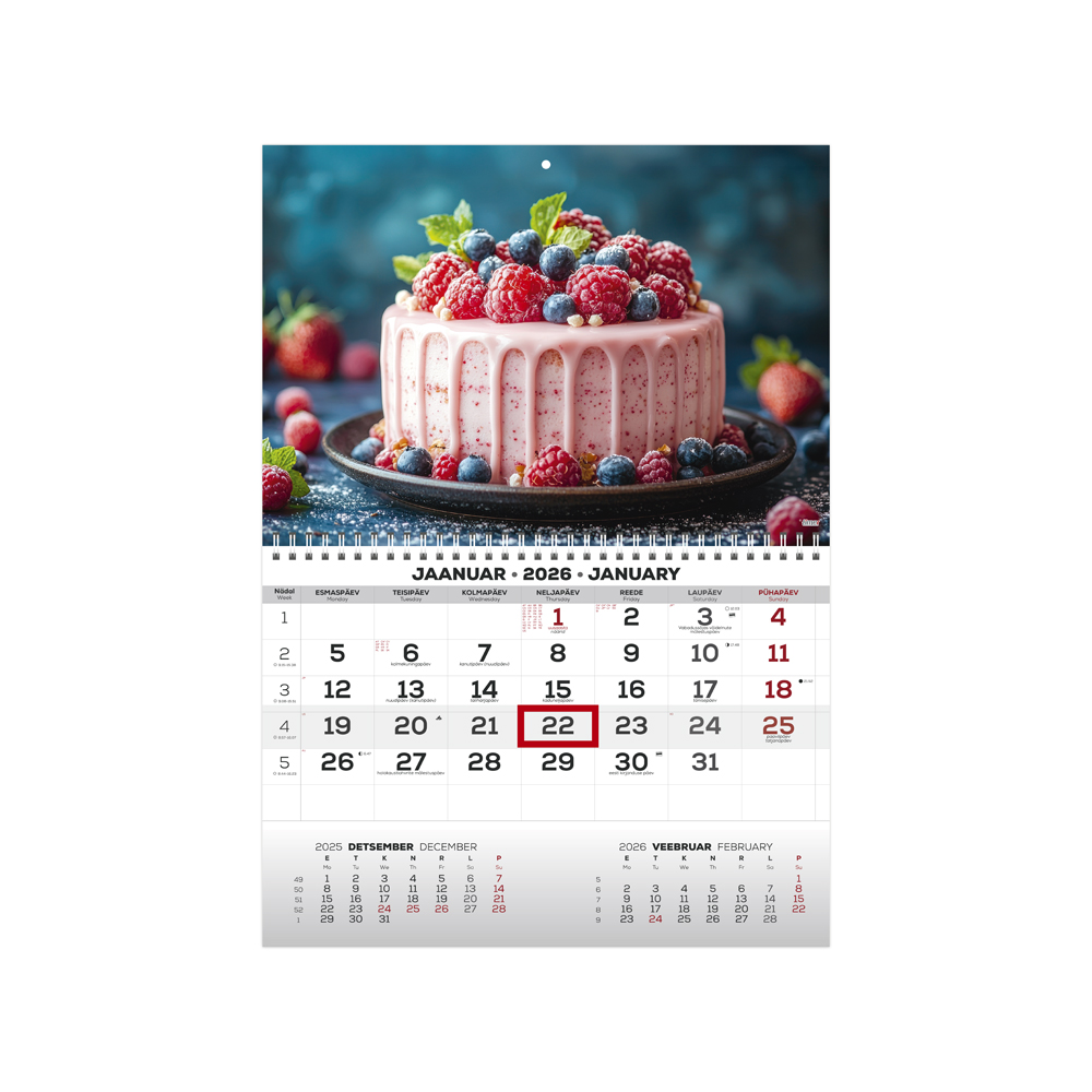 pakal96719-2 Seinakalender MONO eesti-inglise nr.15 2911050015 - Image 1