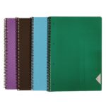 Kaustik spiraalköites A4 BRADLEY ruuduline plastkaaned 60 lehte