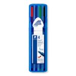 Pastapliiats korgiga STAEDTLER Triplus M/1,0mm 4 värvi komplekt