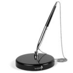 Kliendipliiats, pastapliiats lauale musta korpusega hõbedase ketiga FORPUS