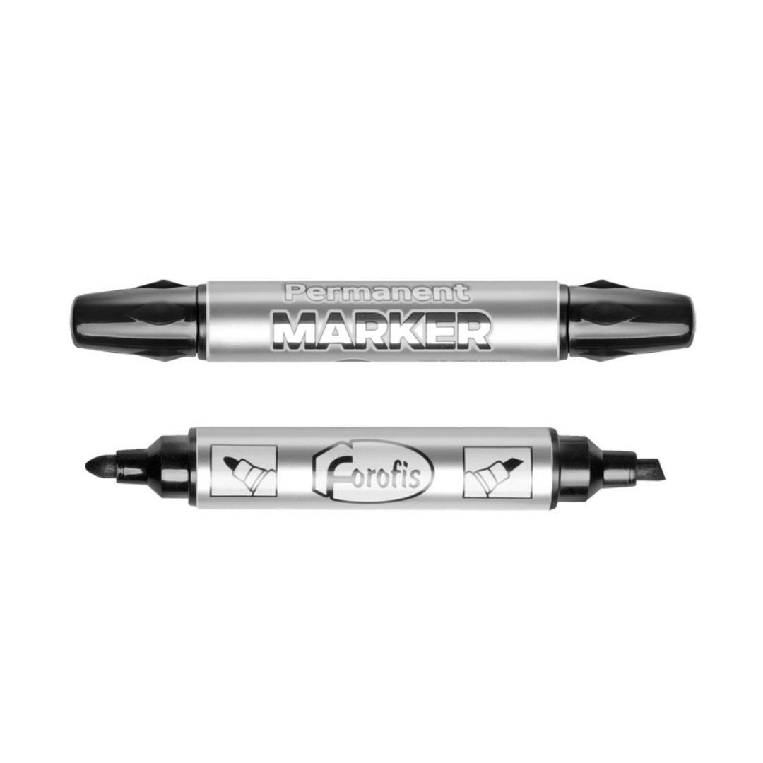 Permanentne marker FOROFIS kahe otsaga 1-5mm/3,0mm must - Image 1