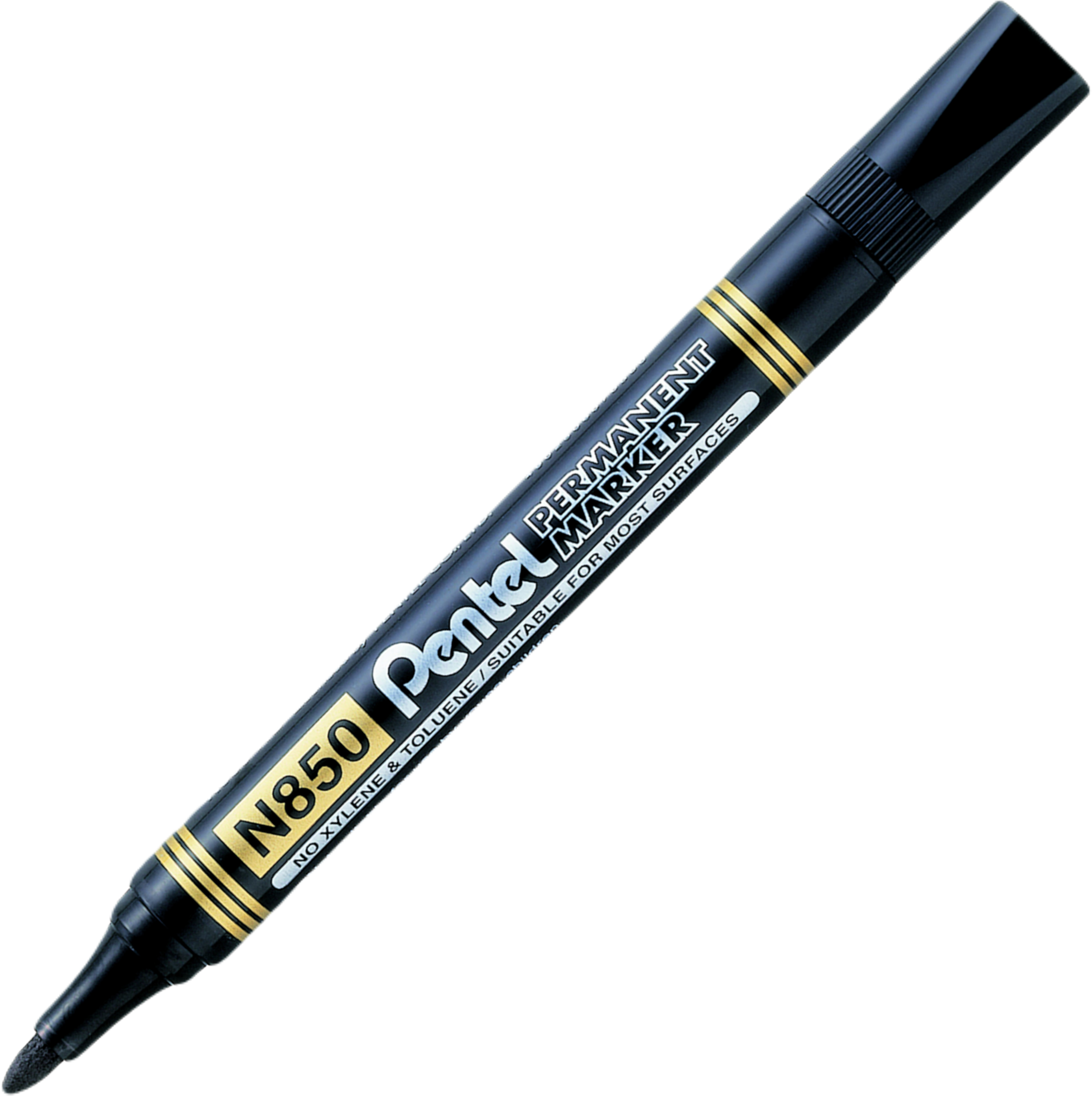 Permanentne marker PENTEL N850 koonilise otsaga 4,2mm must - Image 1