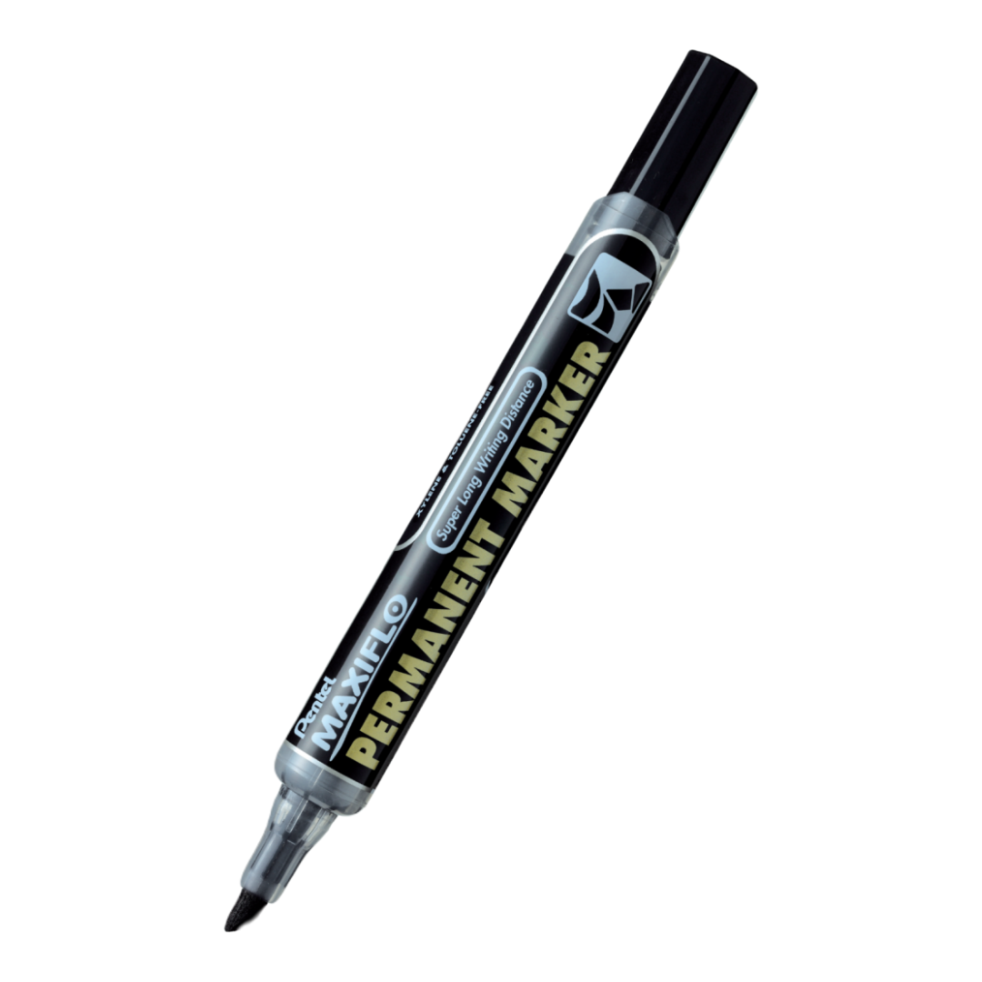 Permanentne marker PENTEL NLF60  2-4,5mm lõigatud ots must - Image 1