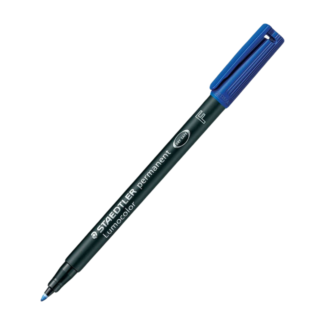 Permanentne marker OHP STAEDTLER Lumocolor 318 F 0,6mm sinine - Image 1