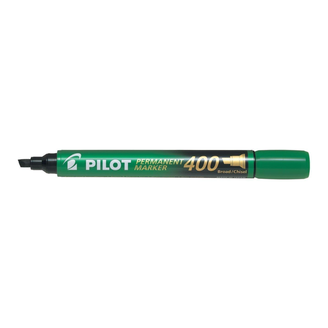 Permanentne marker PILOT 400 lõigatud otsaga 4mm roheline - Image 1