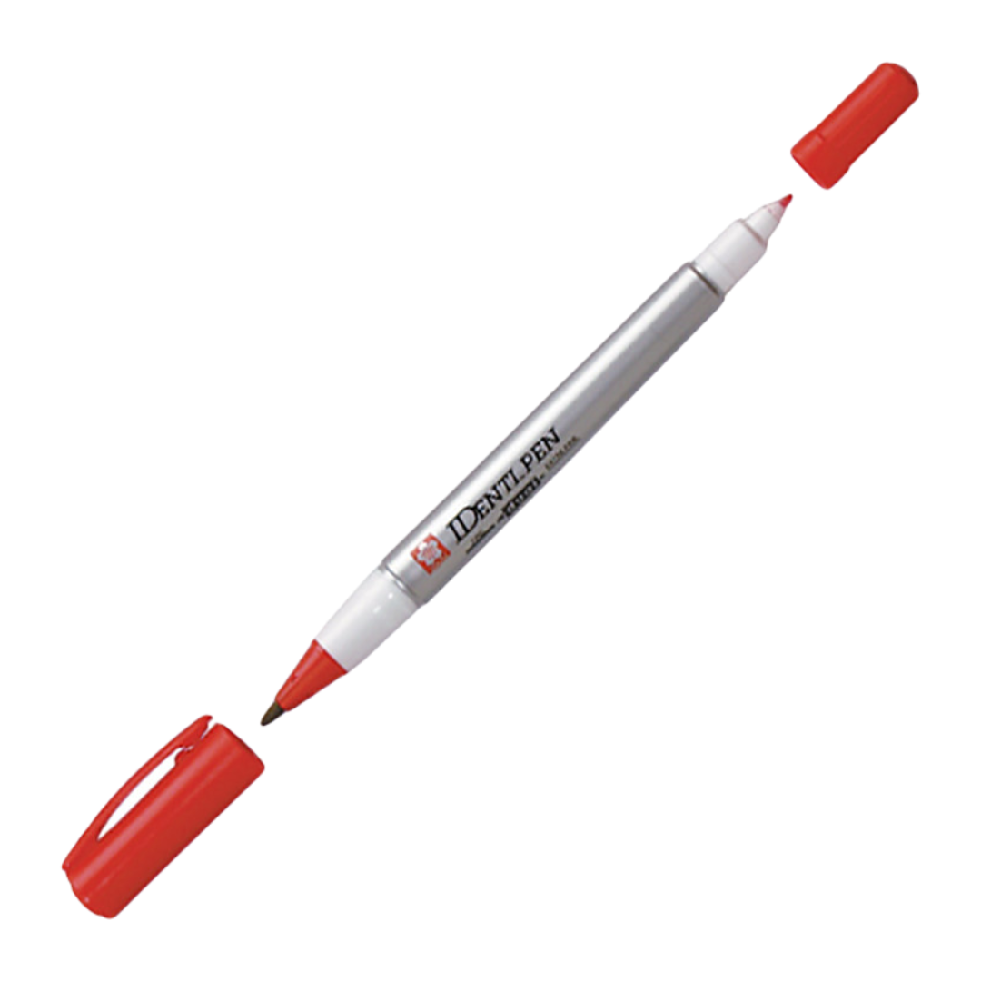 Permanentne marker SAKURA Identi-Pen kahe otsaga 0,4/1,0mm punane - Pilt 1