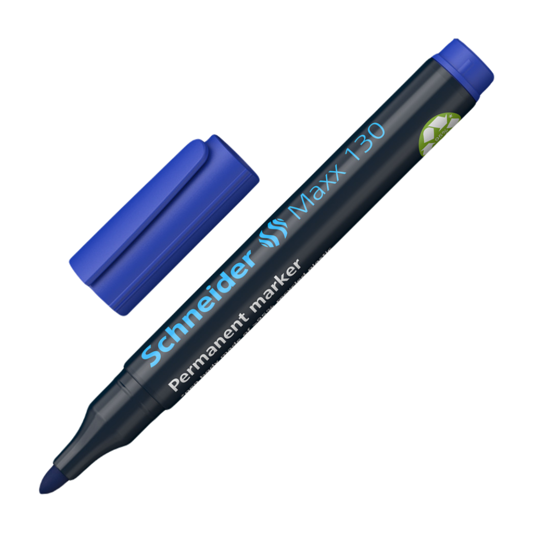 Permanentne marker SCHNEIDER 130 koonilise otsaga 1-3mm sinine - Pilt 1