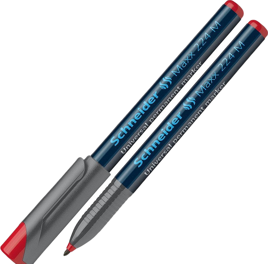 Permanentne marker OHP SCHNEIDER Maxx 224 M 1mm punane - Pilt 1