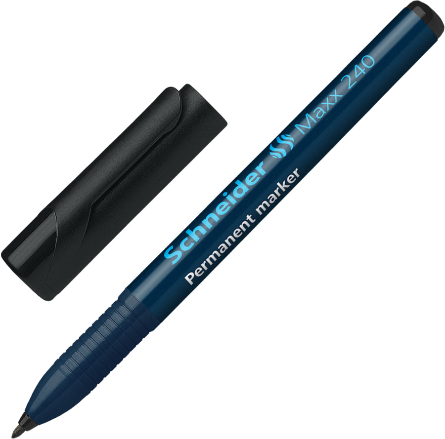Permanentne marker SCHNEIDER Maxx 240 koonilise otsaga 1-2mm must - Pilt 1