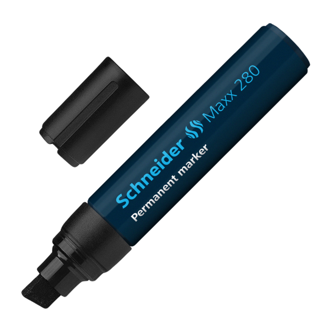 permanentne_marker_schneider_maxx_280_4-12mm_must_3-9 Permanentne marker SCHNEIDER MAXX 280 lõigatud ots 4-12mm must - Image 1
