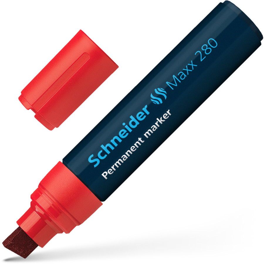 Permanentne marker SCHNEIDER Maxx 280 lõigatud otsaga 4-12mm punane - Pilt 1