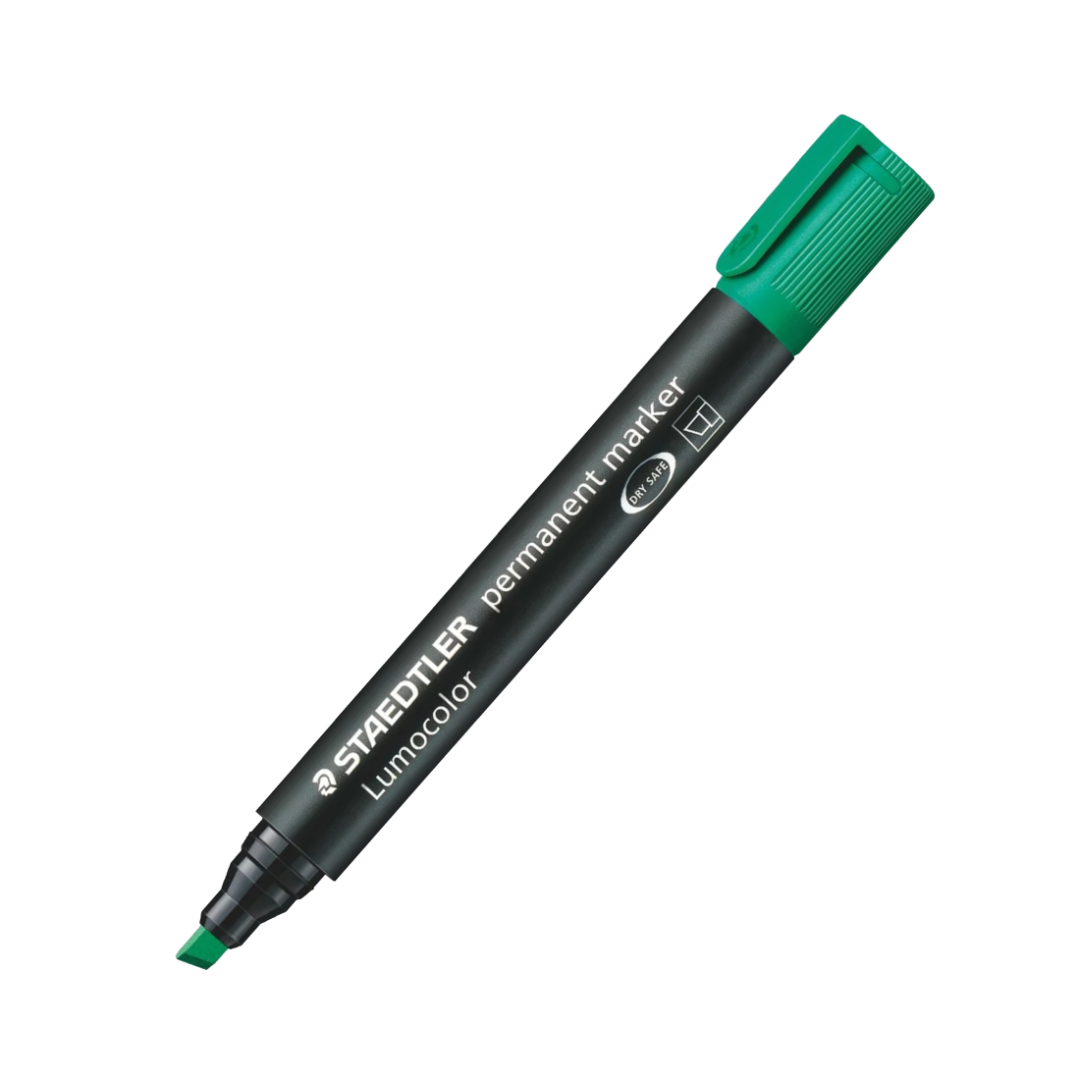 permanentne_marker_staedtler_lumocolor_350_loigatud_otsaga_2-5mm_roheline_1-2 Permanentne marker STAEDTLER Lumocolor 350 lõigatud otsaga 2-5mm roheline - Image 1