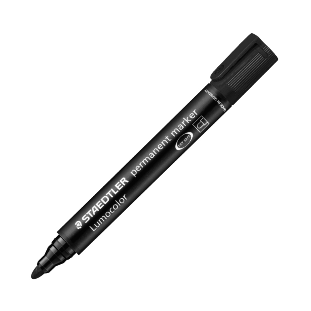 Permanentne marker STAEDTLER Lumocolor 352 koonilise otsaga 2,0mm must - Image 1