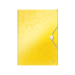 Plastmapp A4 kummiga LEITZ WOW kollane