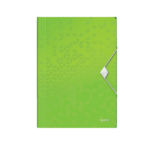 Plastmapp A4 kummiga LEITZ WOW roheline