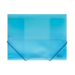 Plastmapp kummiga A4 läbipaistev sinine FOROFIS