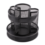 Pliiatsitops/lauagarnituur ümmargune metallist must GRAND