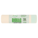 Prügikott nööriga 30L (500x600mm) 25mic biolagunev komposteeritav BIOBAG 10tk