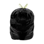 Prügikott nööridega 35L (520x620mm) LDPE 30mic 15tk/rullis must