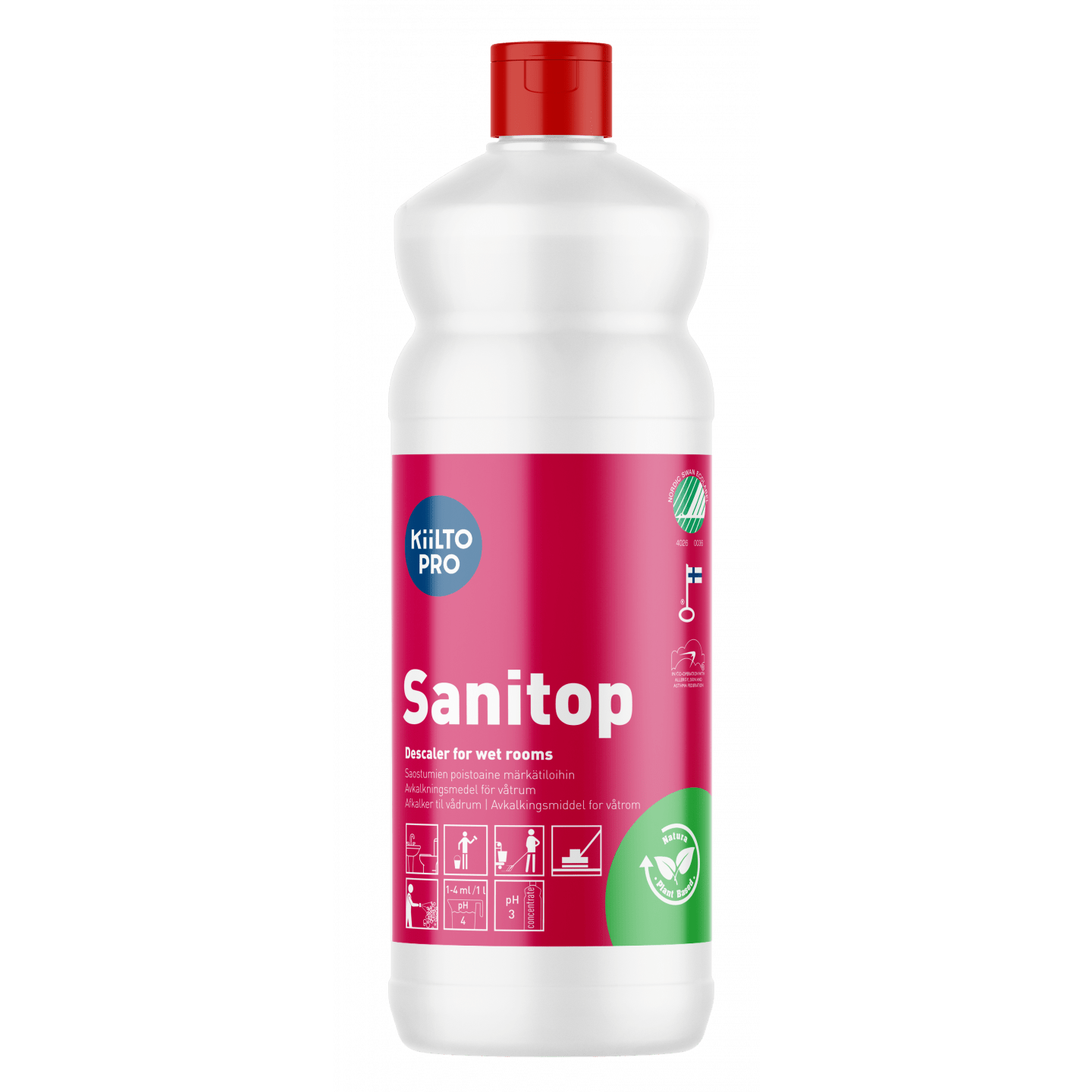 puhastusvahend_sanitaarruumidesse_kiilto_pro_sanitop_1l-6 Puhastusvahend sanitaarruumidele KIILTO Pro Sanitop 1L - Pilt 1