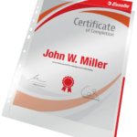 Signaaltasku köidetav A4 ESSELTE 105mic punane 100tk