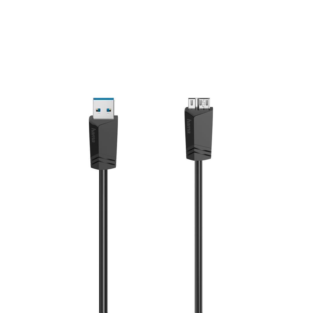 sm_288963_k_1_00200626-3 Hama Micro-USB Cable, 5 Gbit/s, 0,75 m, must - Kaabel - Image 1