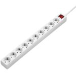Hama Power Strip, 10-pesa, 3 m, valge - Pikendusjuhe