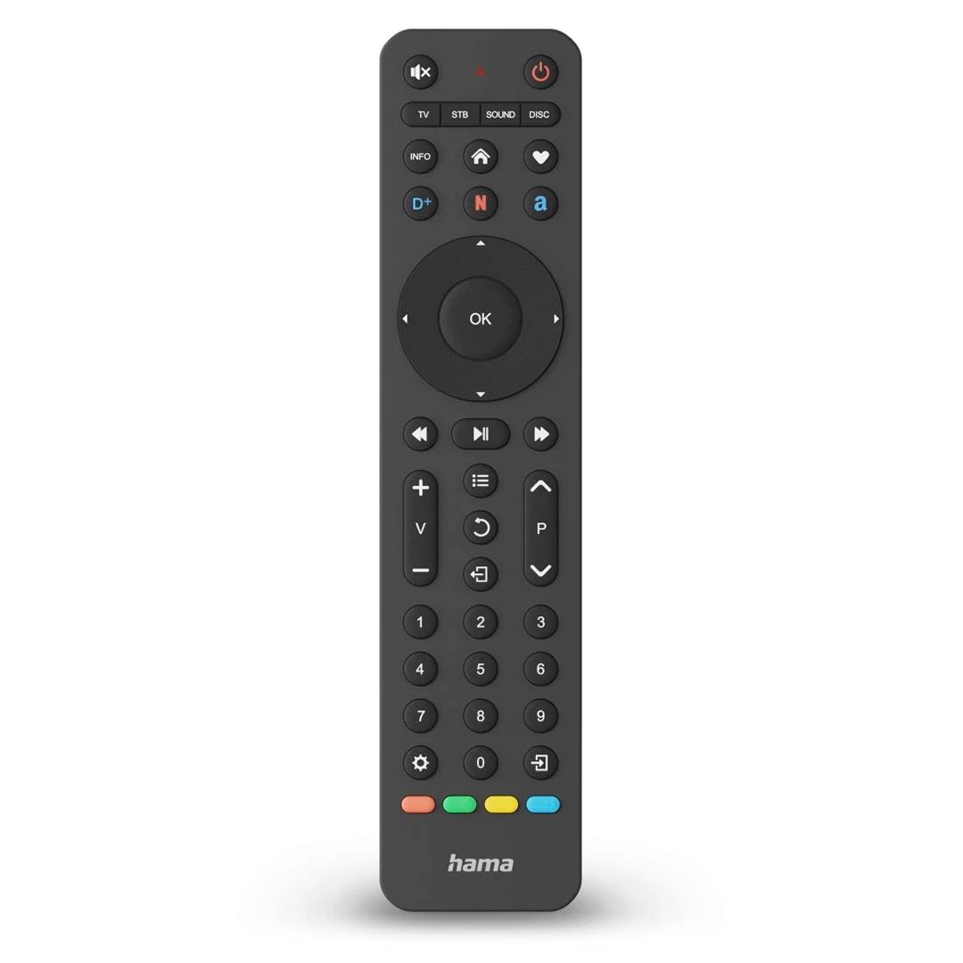 sm__k_1_00221053-1 Hama 4-in-1 Universal TV Remote Control, must - Universaalne juhtimispult - Image 1