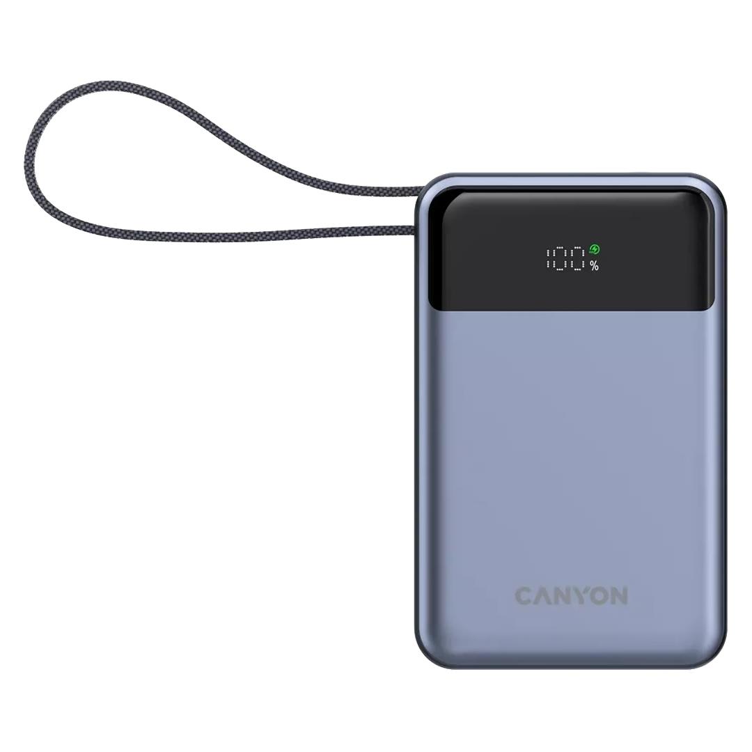 sm__k_1_cns-cpb600dg Canyon OnPower PB-600, 20000 mAh, USB-A, USB-C, must/hõbe - Powerbank - Image 1
