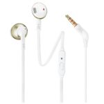 JBL Tune 205, valge/kuldne - Kõrvasisesed kõrvaklapid