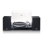 Lenco LS-500, must - Vinüülplaadimängija kõlaritega