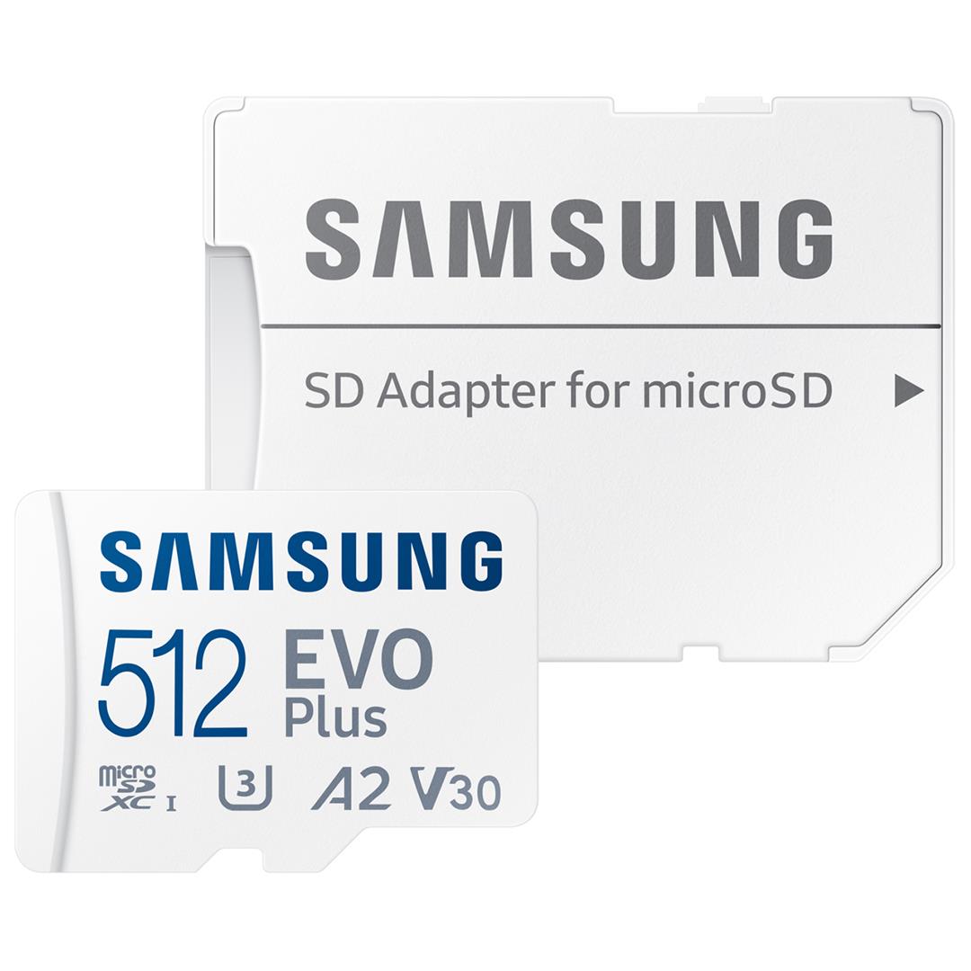sm__k_1_mb-mc512saeu-4 Samsung EVO Plus, microSDXC, 512 GB, valge - Mälukaart ja adapter - Image 1