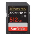SanDisk Extreme Pro, UHS-I, SDXC, 512 GB, must - Mälukaart
