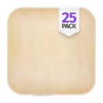 Taldrik ruudukujuline palmilehtedest VEGWARE pakis 25tk