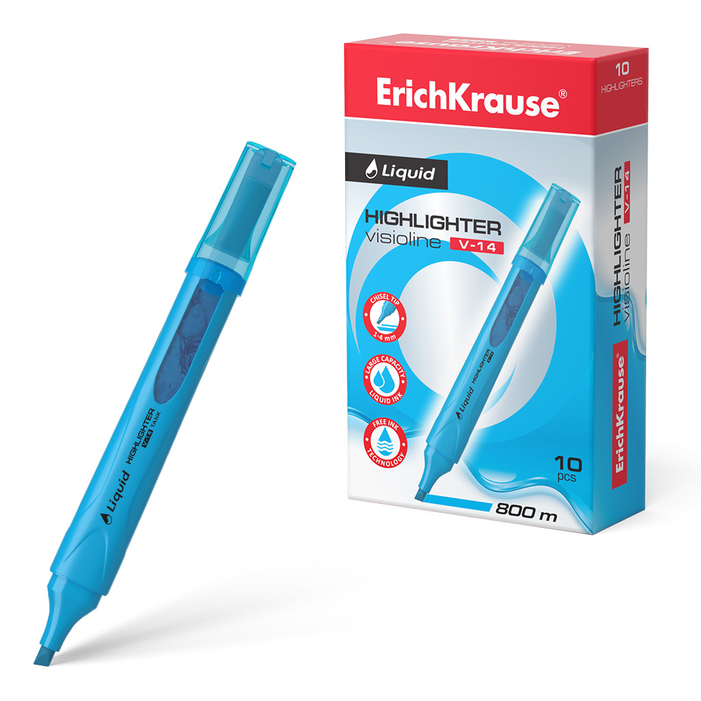 tekstimarker_erich_krause_liquid_visioline_v-14_neeonsinine_0-4 Tekstimarker ERICH KRAUSE Liquid Visioline V-14, neeonsinine - Pilt 1