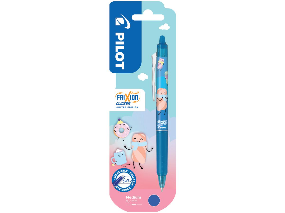 Tindipliiats mehaaniline PILOT Frixion Clicker Fancy Sweet Light Blue kustutatav 0,7mm sinine - Image 1