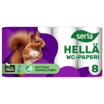 Tualettpaber 3-kihiline SERLA Orava 8rl valge