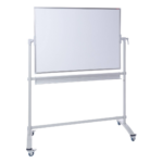 Valge tahvel ratastel 1800x1200mm kahepoolne ümber telje pöörlev lakitud pind DAHLE