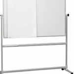 Valge tahvel ratastel 1500x1000mm ümber telje pöörlev lakitud pind 2x3