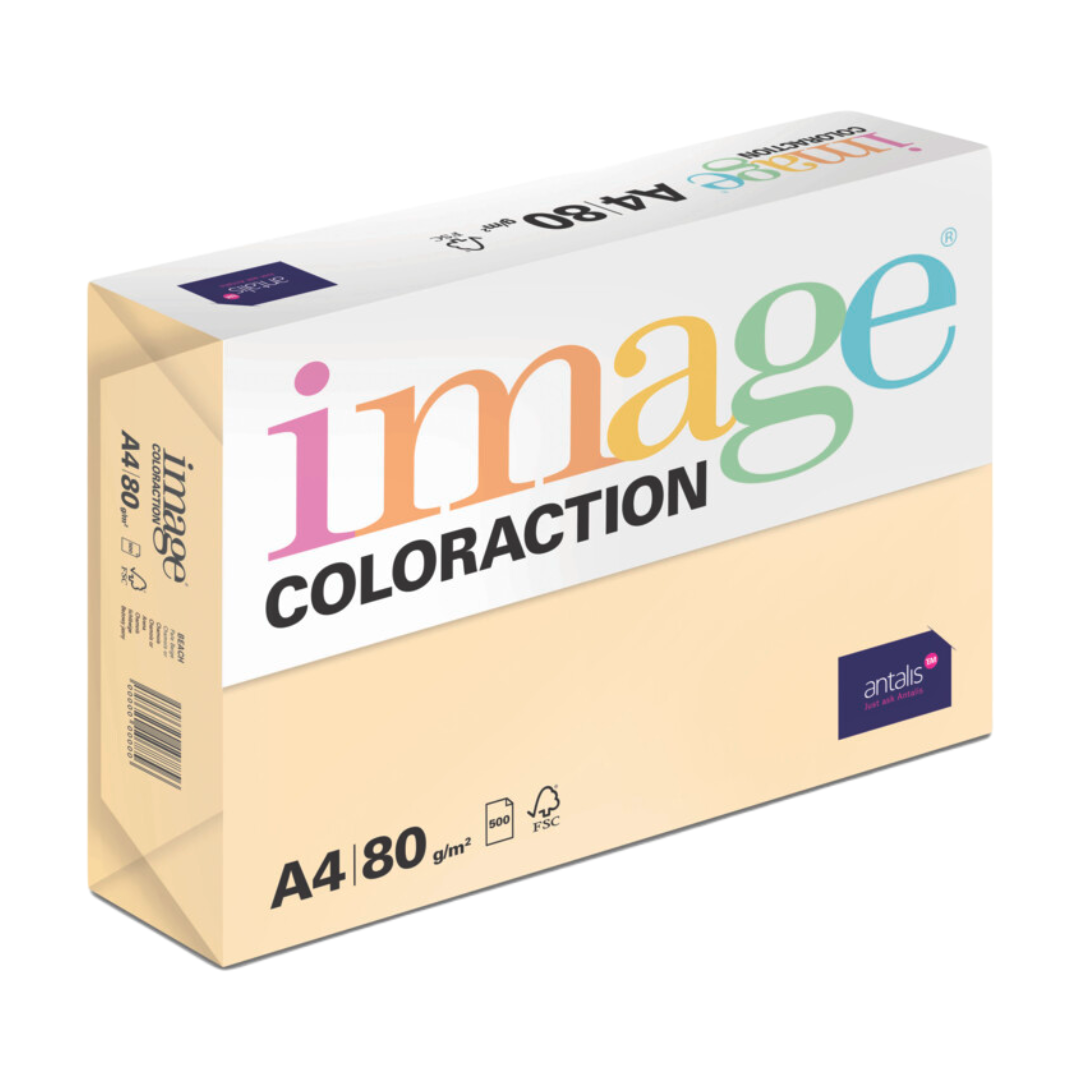 Värviline paber A4 80g IMAGE Coloraction kanaarikollane (Canary) 500 lehte - Pilt 1