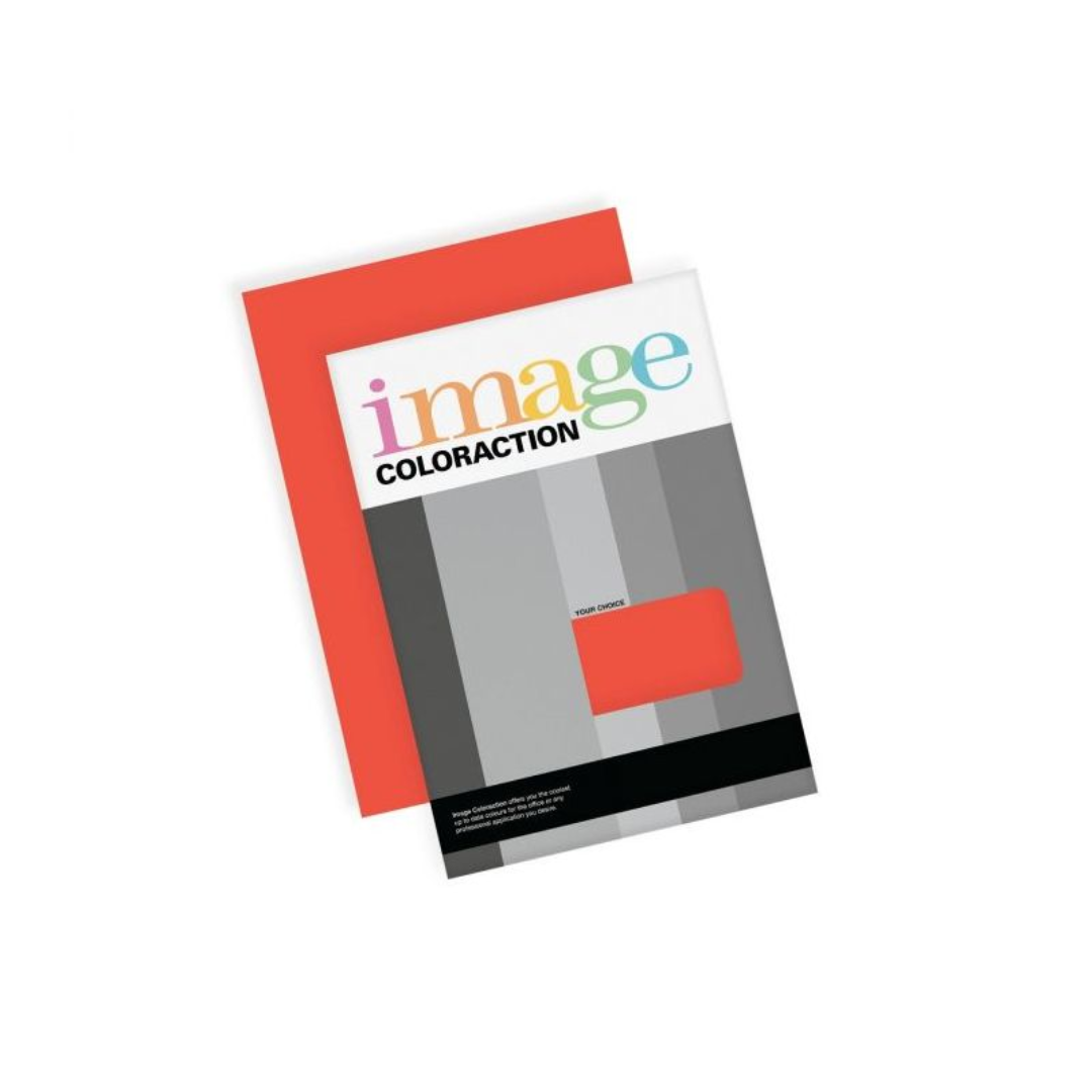 Värviline paber A4 80g IMAGE Coloraction nr.28 korallpunane 50 lehte - Image 1