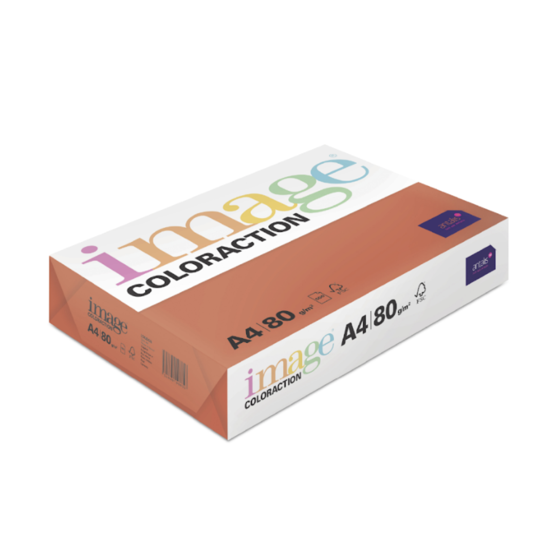 Värviline paber A4 80g IMAGE Coloraction nr.28 tumepunane (London) 500 lehte - Image 1