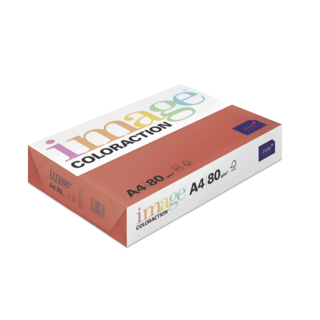 Värviline paber A4 80g IMAGE Coloraction nr.29 sügavpunane (Chile) 500 lehte - Image 1