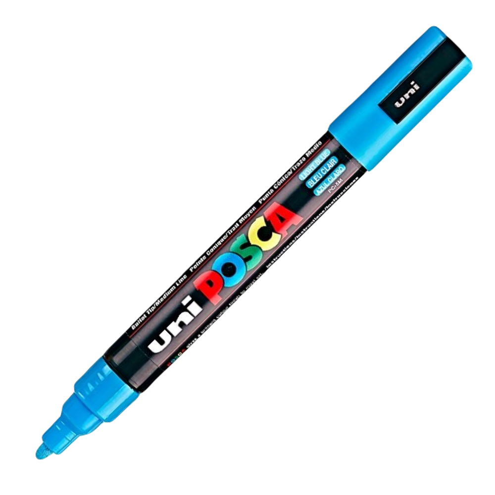 varvimarker_uni_posca_pc5m_1.8-2.5mm_helesinine_2-2 Värvimarker UNI Posca PC5M 1.8-2.5mm helesinine - Image 1